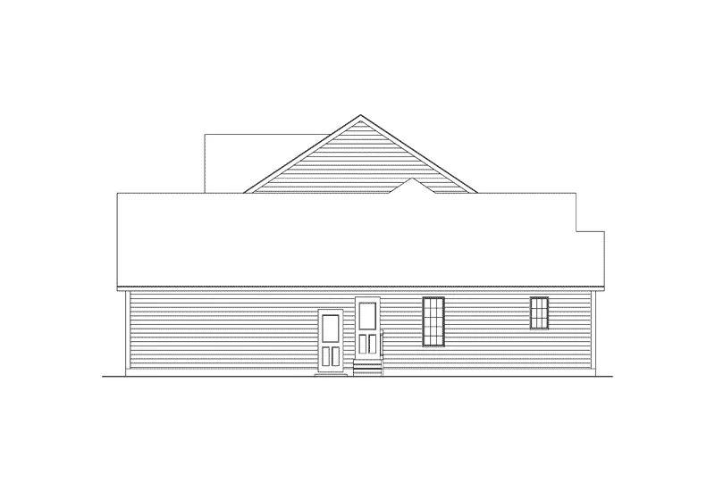 Southern House Plan Right Elevation - Claremont Crest Traditional Home 033D-0007 - Search House Plans and More