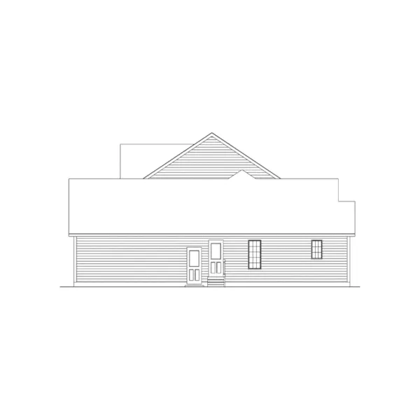 Colonial House Plan Right Elevation - Claremont Crest Traditional Home 033D-0007 - Search House Plans and More