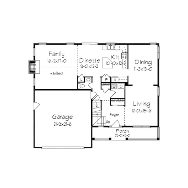 Southern House Plan First Floor - Elmswick Country Farmhouse 033D-0008 - Search House Plans and More