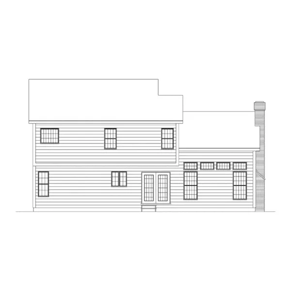 Southern House Plan Rear Elevation - Elmswick Country Farmhouse 033D-0008 - Search House Plans and More