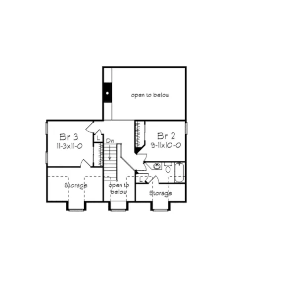 Traditional House Plan Second Floor - Hillview Country Home 033D-0009 - Search House Plans and More