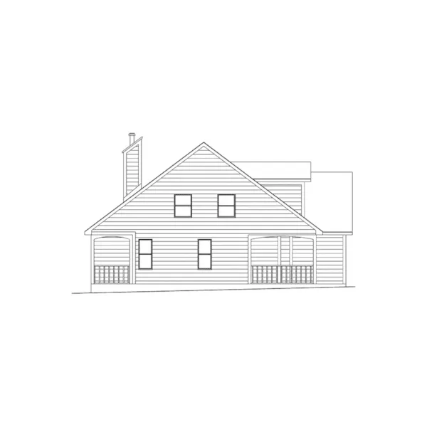 Traditional House Plan Left Elevation - Hillview Country Home 033D-0009 - Search House Plans and More