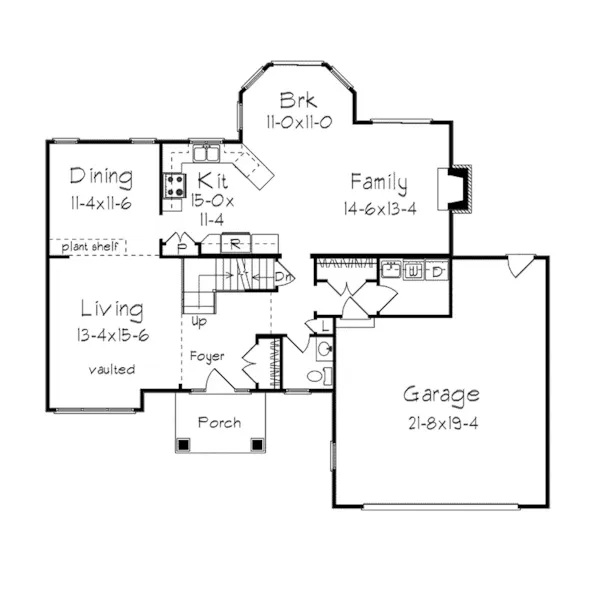 Neoclassical House Plan First Floor - Lamont Place Bungalow Home 033D-0011 - Shop House Plans and More