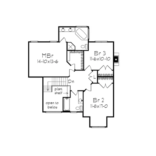 Neoclassical House Plan Second Floor - Lamont Place Bungalow Home 033D-0011 - Shop House Plans and More