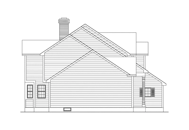Neoclassical House Plan Left Elevation - Lamont Place Bungalow Home 033D-0011 - Shop House Plans and More