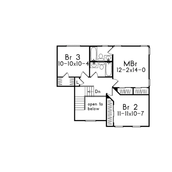 Traditional House Plan Second Floor - Mapleview Country Farmhouse 033D-0013 - Shop House Plans and More