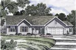 Functional Ranch Plan With Feature Two-Car Garage