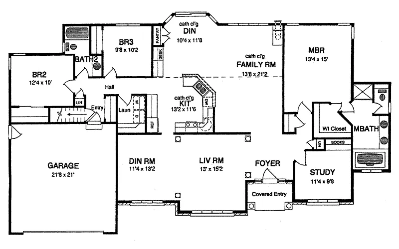 Southern House Plan First Floor - Trinity Hill European Home 034D-0011 - Shop House Plans and More