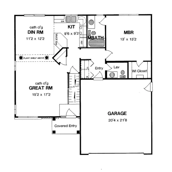 Vacation House Plan First Floor - Colleyville Country Home 034D-0013 - Search House Plans and More