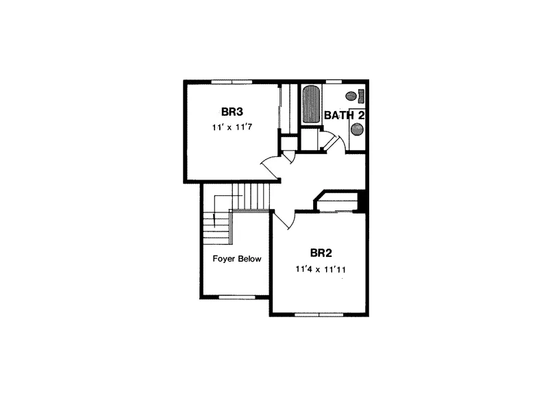 Country House Plan Second Floor - Bernadine Country Farmhouse 034D-0014 - Search House Plans and More