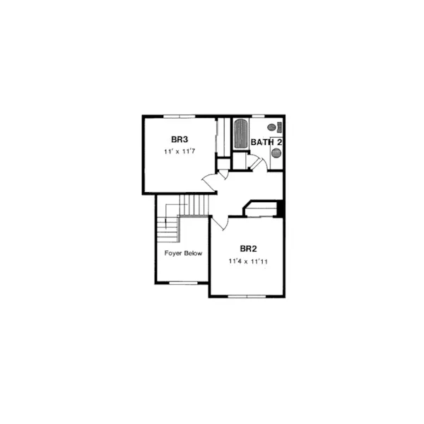 Southern House Plan Second Floor - Bernadine Country Farmhouse 034D-0014 - Search House Plans and More