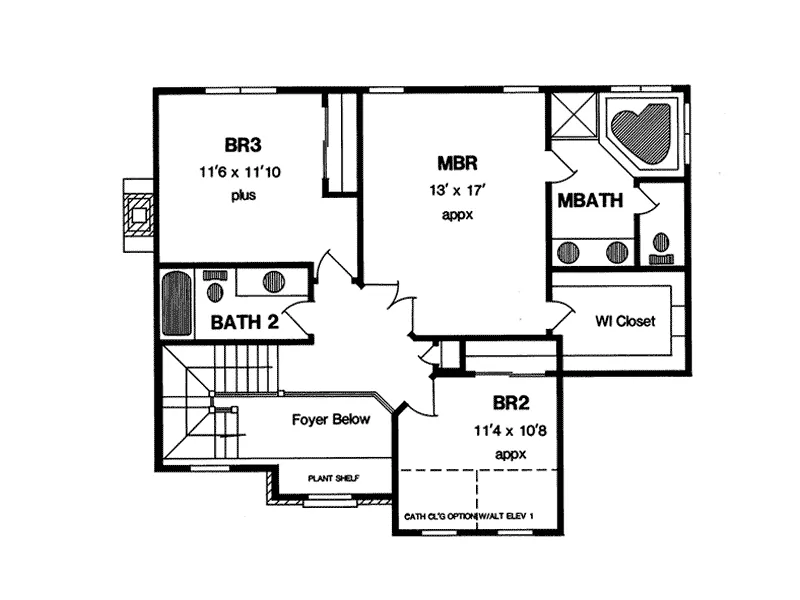 Traditional House Plan Second Floor - Angelo Bay Traditional Home 034D-0016 - Search House Plans and More
