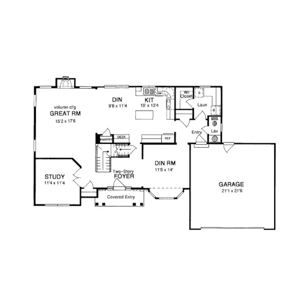 Neoclassical House Plan First Floor - McKibben Country Home 034D-0018 - Shop House Plans and More