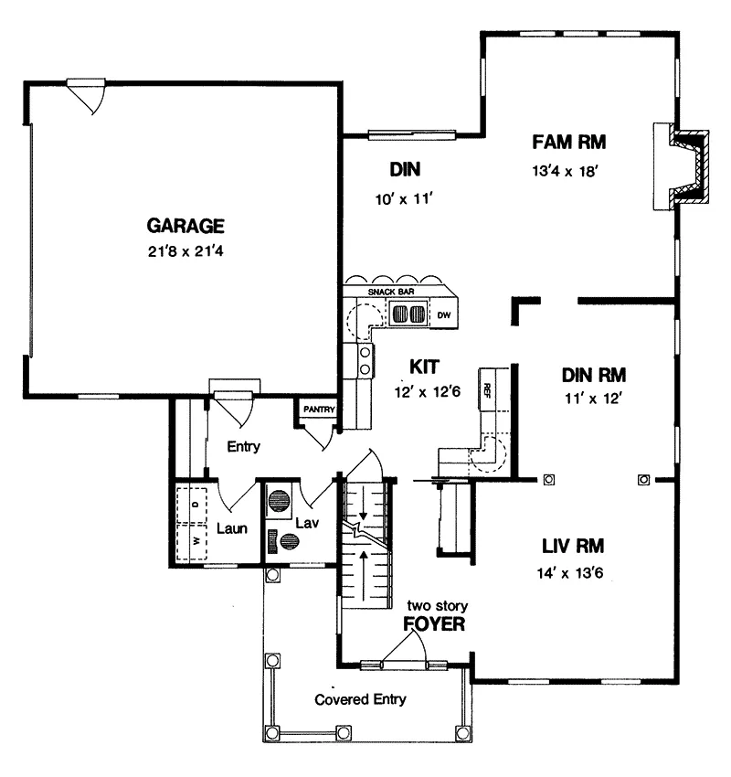 Country House Plan First Floor - Bovina Country Home 034D-0022 - Search House Plans and More