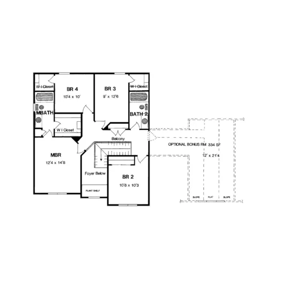 Neoclassical House Plan Second Floor - Calrendon Traditional Home 034D-0023 - Search House Plans and More