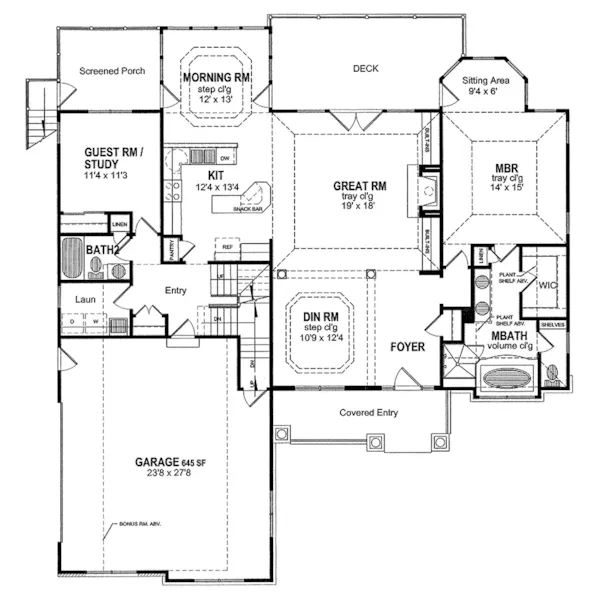 European House Plan First Floor - Longworth Traditional Home 034D-0035 - Shop House Plans and More