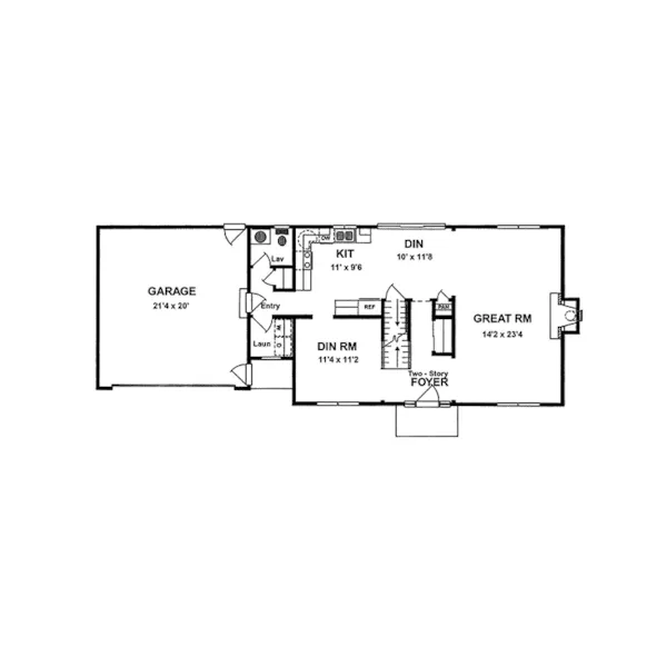 Country House Plan First Floor - Crane Point Colonial Style Home 034D-0042 - Search House Plans and More