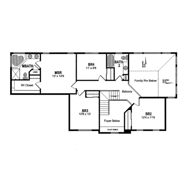 Country House Plan Second Floor - Carlsbad Colonial Home 034D-0049 - Search House Plans and More