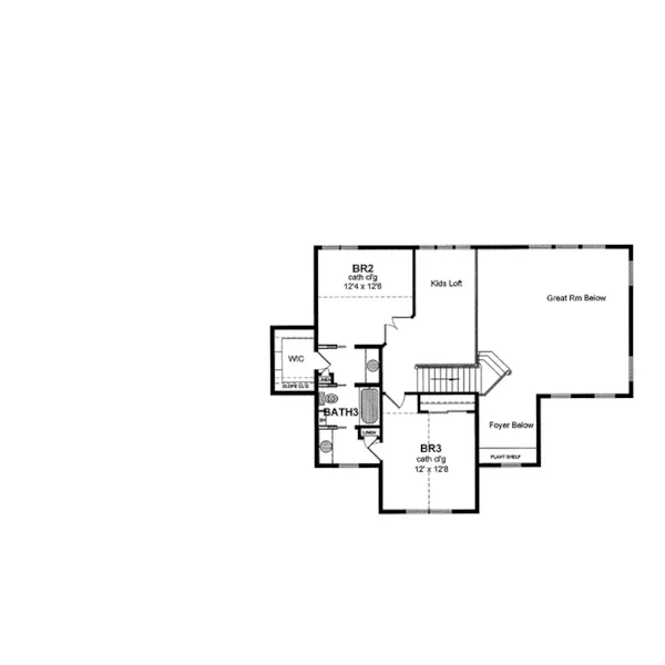 Southern House Plan Second Floor - Eldorado Traditional Home 034D-0051 - Search House Plans and More