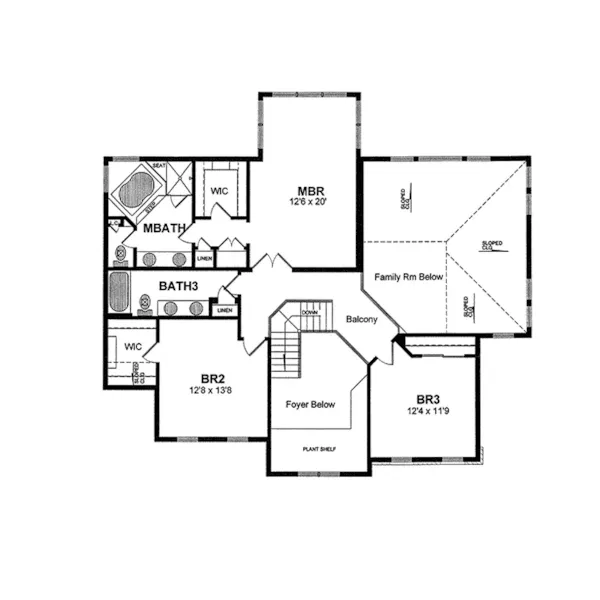 Colonial House Plan Second Floor - Henrietta Hollow Colonial Home 034D-0056 - Search House Plans and More