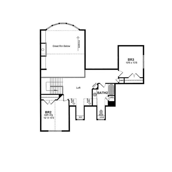 English Cottage House Plan Second Floor - Morton Valley Luxury Home 034D-0062 - Shop House Plans and More