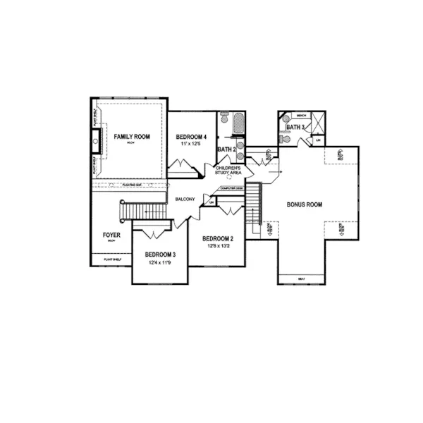 Luxury House Plan Second Floor - Forestburg  Southern Home 034D-0063 - Search House Plans and More