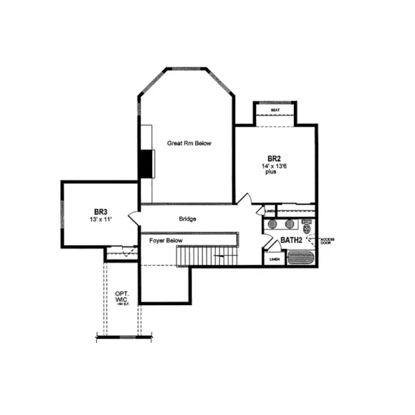 Neoclassical House Plan Second Floor - Muldoon Traditional Home 034D-0079 - Shop House Plans and More