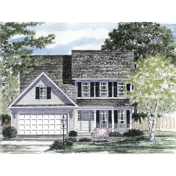 Traditional House Plan Front of Home - Wadsmere Traditional Home 034D-0091 - Shop House Plans and More