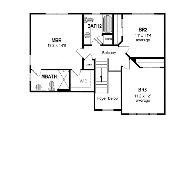 Traditional House Plan Second Floor - Matagorda Traditional Home 034D-0092 - Shop House Plans and More