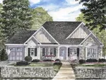 Ranch House Plan Front of Home - Sebastian  Ranch Home 034D-0100 - Shop House Plans and More