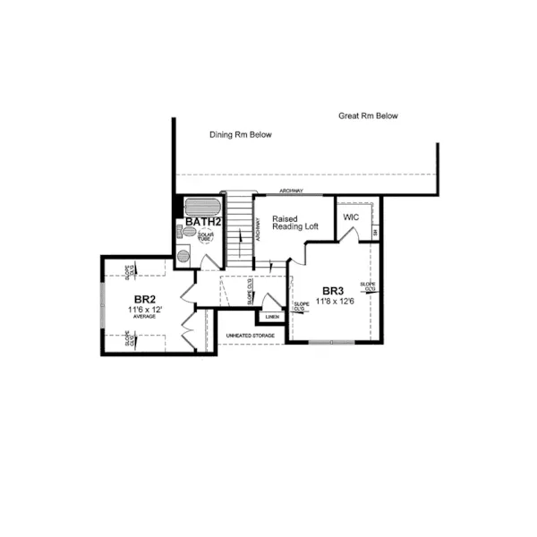 Cabin & Cottage House Plan Second Floor - Dabney Grove Cottage Home 034D-0102 - Search House Plans and More