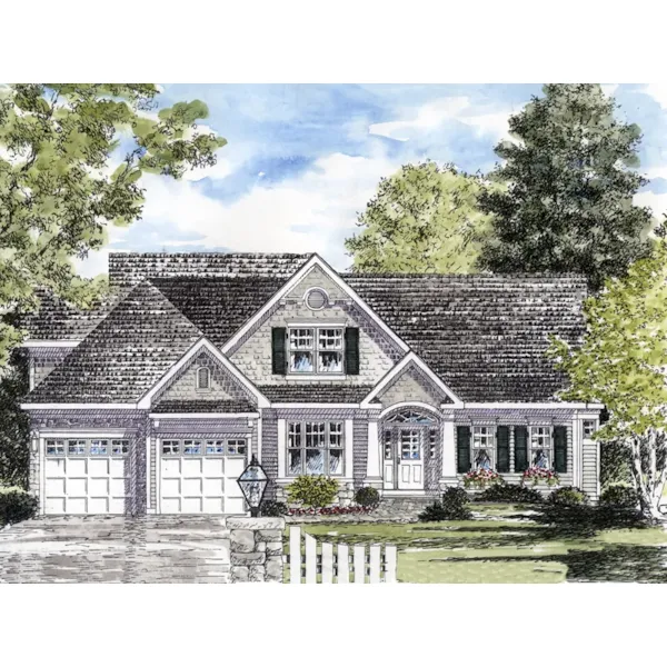 Cabin & Cottage House Plan Front of Home - Dabney Grove Cottage Home 034D-0102 - Search House Plans and More