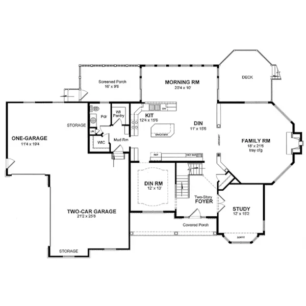 Traditional House Plan First Floor - Loyola Hill Traditional Home 034D-0103 - Shop House Plans and More