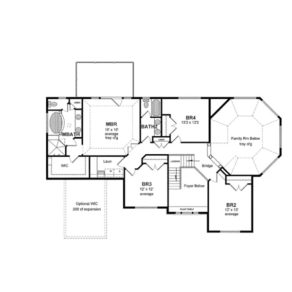 Traditional House Plan Second Floor - Loyola Hill Traditional Home 034D-0103 - Shop House Plans and More