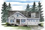 Craftsman House Plan Front of Home - Jobson Cove Craftsman Home 034D-0104 - Search House Plans and More