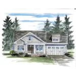 Craftsman House Plan Front of House 034D-0104