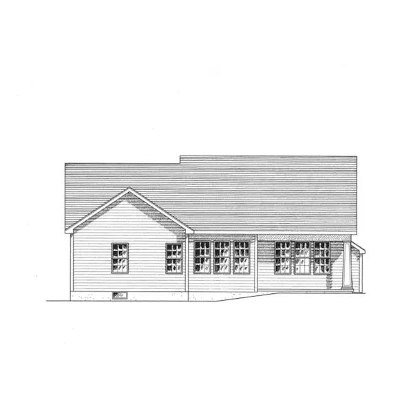 Craftsman House Plan Rear Elevation - Jobson Cove Craftsman Home 034D-0104 - Search House Plans and More