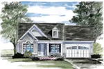 Ranch House Plan Front of House 034D-0105