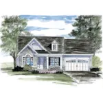 Ranch House Plan Front of House 034D-0105