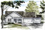 Cape Cod & New England House Plan Front of Home - Sable Circle Ranch Home 034D-0106 - Shop House Plans and More