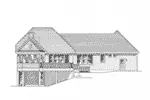 Ranch House Plan Rear Elevation - Hedge Grove Ranch Home 034D-0107 - Search House Plans and More