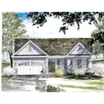 Ranch House Plan Front of House 034D-0108