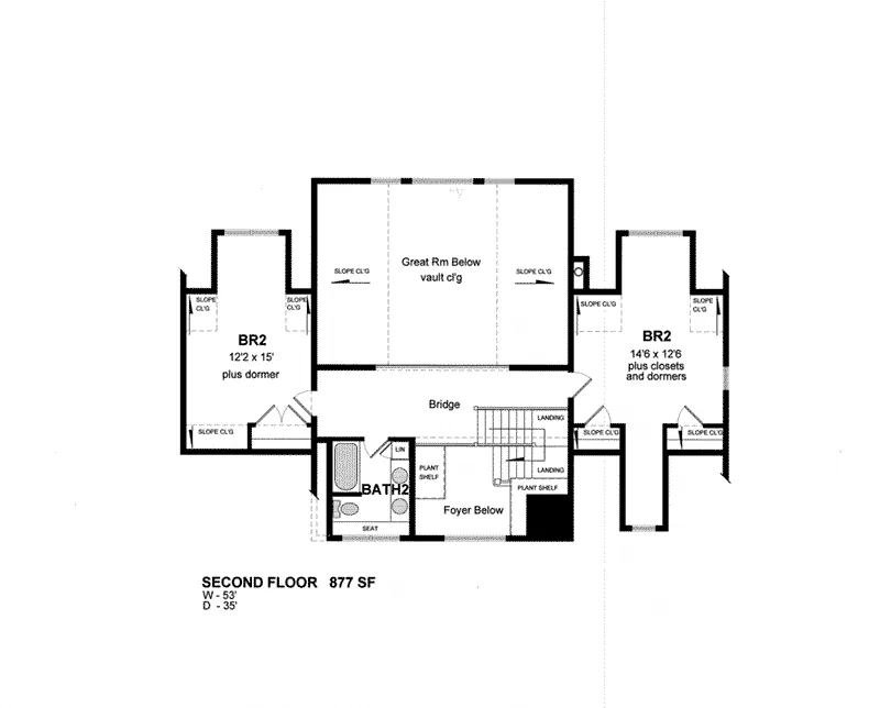 Cabin & Cottage House Plan Second Floor - Avon Downs Neoclassical Home 034D-0110 - Search House Plans and More