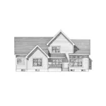 Colonial House Plan Rear Elevation - Douglas Bluff Traditional Home 034D-0112 - Search House Plans and More