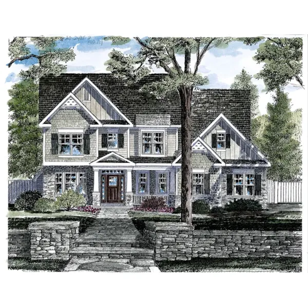 Cabin & Cottage House Plan Front of Home - Ewing Hill Traditional Home 034D-0113 - Search House Plans and More