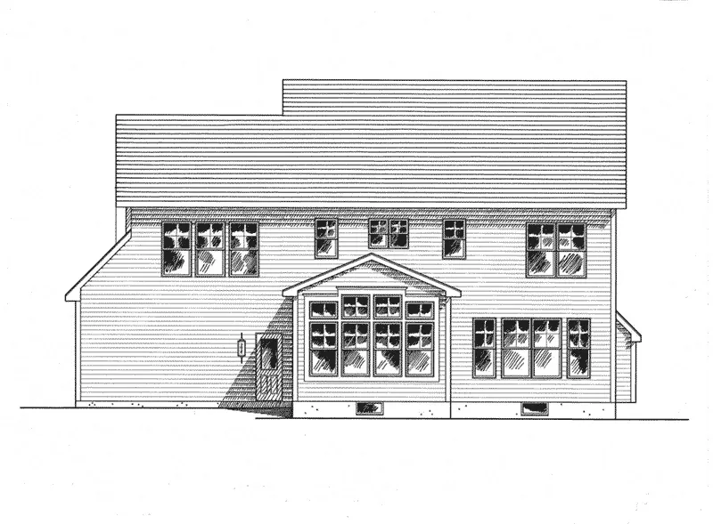 Cabin & Cottage House Plan Rear Elevation - Ewing Hill Traditional Home 034D-0113 - Search House Plans and More