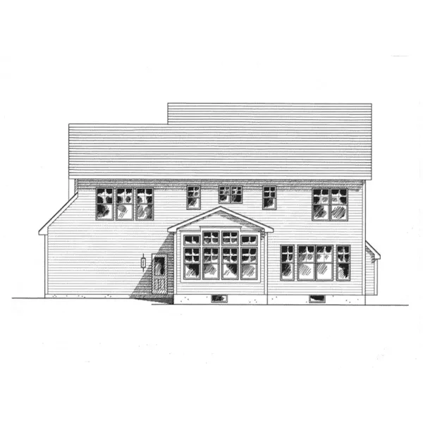 Cabin & Cottage House Plan Rear Elevation - Ewing Hill Traditional Home 034D-0113 - Search House Plans and More