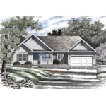 Traditional House Plan Front of House 034D-0114