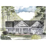 Arts & Crafts House Plan Front of House 034D-0115