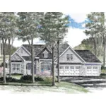 Shingle House Plan Front of House 034D-0116